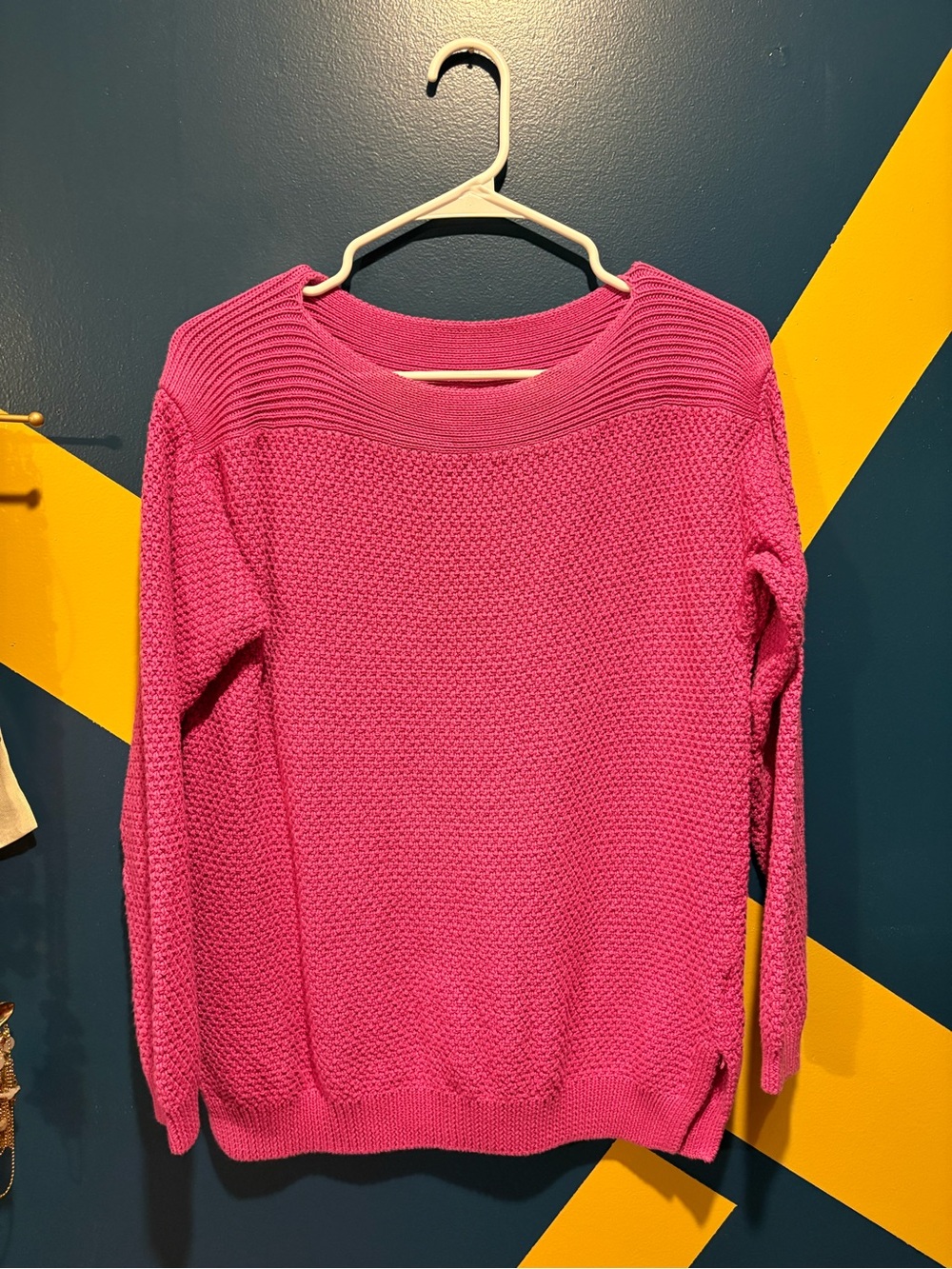 Lauren Ralph Lauren Magenta Midweight Knit Sweater EUC